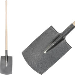 Strend Pro Hârleț, Strend Pro Garden S592. WH, lamă dreaptă, gri închis, lamă din oțel, coadă dreaptă din lemn Lopata