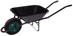 Strend Pro Roabă, Strend Pro Garden Cargo60 Eko Light, negru, 60 l, roată Bantam plină fără pană, cuvă din oțel lăcuit, capacitate de încărcare 100 kg, mânere din PVC