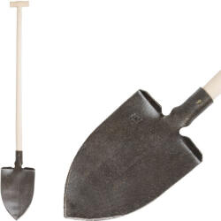 Strend Pro Lopată, Strend Pro Garden Gardex, cap ascuțit, gri închis, cap din oțel forjat, coadă din lemn, mâner în T Lopata