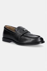 Calvin Klein loafer férfi bőr ESS RUBBER LOAFER HW PLAQ VA LTH - fekete Férfi 45
