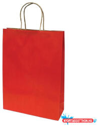 Creative Dísztasak CREATIVE Classic Simple XL 31x42x11 cm kraft egyszínű piros sodort füles