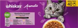 Whiskas Aromatic vegyes válogatás szószban nedves macskatáp - 40 csomag - 3.400 g
