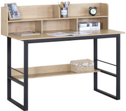 Intenso Home Polcos íróasztal 120×60 cm | Masszív fém vázzal, fekete-aranytölgy - Intenso Home (INT-SZ12060103)