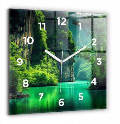  Falióra Négyzet alakú Üveg Mintás Thaiföld Természet Tájkép 60x60 cm (010010500080100273301)