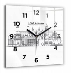 Foto Üveg Falióra Konyha Csónak Építészet Panoráma 60x60 cm (010010500080200268901)