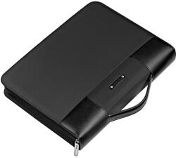 FILOFAX Microfiber Mappa A4 Zip Fogantyúval Fekete