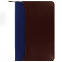 FILOFAX Nappa Personal Zip Csokoládé - Kék