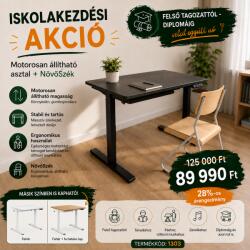 Komp-szék Kft Állítható magasságú íróasztal és szék szett - felnőtteknek és gyerekeknek. Elektromos állítás - Fehér
