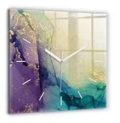 Foto Üveg Falióra Modern enteriőrökbe Színes absztrakt 60x60 cm (010010500080100271177)