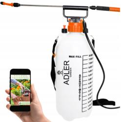 Adler Kézi Magasnyomású Permetező Háti 16L Hosszú Lándzsa 83cm Tömlő 115cm (AD6809)