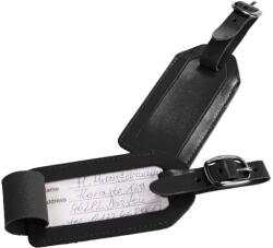 Travelite Luggage Tag Leather Black