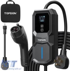  Electric Car Single Phase Charger 7 Pin 16Amp 3.7 kW 5 Meters Type 2 Topdon PulseQ AC Portable (CGRCMT6039516)