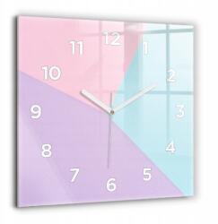 Foto Üveg Falióra Modern Beltéri Pasztell Mintás 60x60 cm (010010500080100272402)