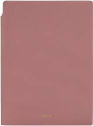 DELI Caiet A5, 112 file, coperta piele ecologica, DELI N141L roz