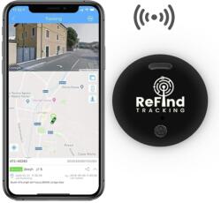  ReFind R2 Bluetooth nyomkövető csomagtartó pénztárca kulcsokhoz, fekete (5065013003214)