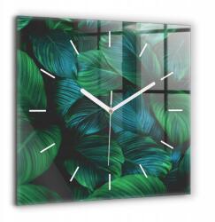 Foto Üveg Falióra Modern enteriőrökbe Természet levelek 60x60 cm (010010500080100167589)
