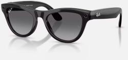 Ray-Ban Ochelari Smart RAY-BAN Meta SKYLER High Bridge Fit Shiny Black Graphite Gen2 (RW4014 601/T3 52-20)