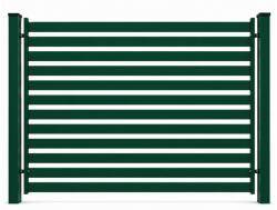  Gard DELUXE zincat 1, 60 x 2 m, lamele orizontale, verde (MT-GD-1.6-V)