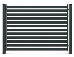  Gard DELUXE zincat 1, 60 x 2 m, lamele orizontale, antracit (MT-GD-1.6-A)