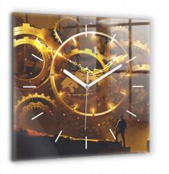 Foto Üveg Falióra Modern enteriőrökbe Idő - Mechanizmus 60x60 cm (010010500080100270567)