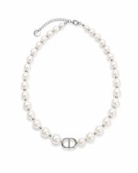 ElectraStore Colier Elegant Perle si Pandantiv Argintiu (C5138)