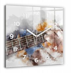 Foto Üveg Falióra Modern Beltéri Gitár Grafika 60x60 cm (010010500080100273235)