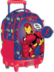 Must Team Troler Școală Primară 34x20x44cm 3 Compartimente Iron Man Albastru (000506377)