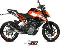  Tobă finală MIVV GP Pro pentru KTM 125 Duke și alte modele, oțel inoxidabil negru