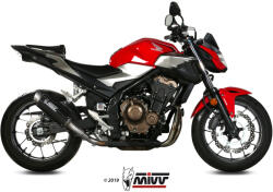  Tobă finală MIVV Oval pentru Honda CB 500 F (2019-2024), oțel inoxidabil