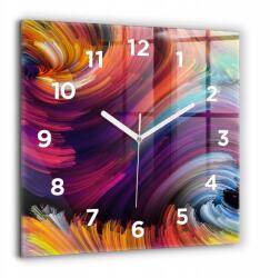  Négyzet alakú Üveg Hálószoba Óra Nyomtatott Absztrakt Szalon 60x60 cm (010010500080100272963)