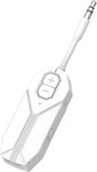 Techstar Transmitator si Receptor Audio Techstar M126 cu Bluetooth 5.4, Wireless, Portabil, Compatibil TV, PC, Boxe, Casti, Aux 3.5mm, Baterie Reincarcabila, Dual Mode TX/RX, Alb (SKU3269)