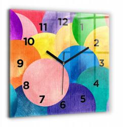  Modern Négyzet alakú Üveg Óra Nyomtatott Absztrakt Kerek 60x60 cm (010010500080200269483)