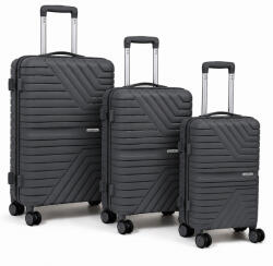 Saray Home Valize de Călătorie Sigure Gri Închis cu 4 Roți Set 3 Bucăți (DGR) Valiza