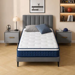 VASAGLE Saltea hibrida VASAGLE 90x200x20 cm cu memorie gel si arcuri, H3 (EZ-RMZ212QZ02)