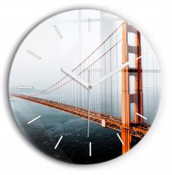 Foto Üveg Falióra Modern Beltéri Híd Golden Gate fi60 cm (010010500050100270718)