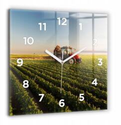 Foto Üveg Falióra Konyha Traktor Mezőgazdasági 60x60 cm (010010500080100273102)