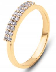 Goldmark Gyönyörű Arany Klasszikus Gyűrű Fehér Kövekkel Alice 14KT 585 (CN146)