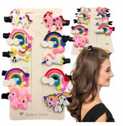 Xuping Zestaw Kolorowych Spinek Do Włosów Jednorożec Unicorn Klipsy 10 szt (Spineczki damskie)