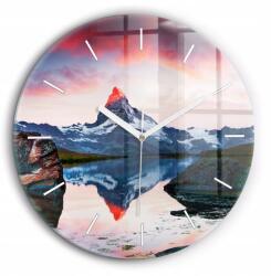 Foto Üveg Falióra Konyha Stellisee Matterhorn tó fi60 cm (010010500050100271329)