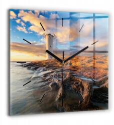 Foto Üveg falióra fényképpel Lámpás és a Balti-tenger 60x60 cm (010010500080200267010)