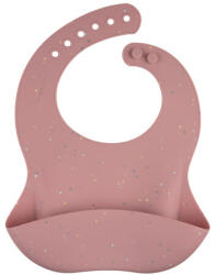 Canpol babies Canpol 51/029 Szilikon előke Dots zsebbel rózsaszín (51/029_pin)