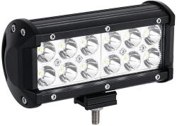 Techstar Bara Proiectoare LED Auto Offroad Techstar® PNG1, 36W, 12V-24V, 6000 K, 3500 Lumeni, IP 67, 17 Cm, Flood Beam 60° Cu Leduri CREE XBD, Negru (SKU2965)
