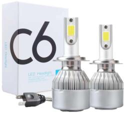 Techstar Set 2 LED-Uri Auto Techstar® C6, H7, 36w, 3800 Lumeni, 6500K, AUTO, 12-24 Volti, COB (SKU2312)