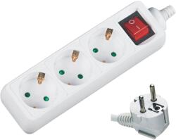 Prelungitor WELL, 3 prize, 5 m, intrerupator, cabl (61739)