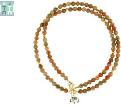  Colier din Unakit Rotund 4x4 mm - Accesorii de Argint 925 - GF - concepttropic - 129,00 RON
