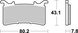 BREMBO Placute de Frana Fata Destinat Pentru: Traseu Material: Sinter-sr 43 1x79 9x7 8mm Bmw M S; Honda Cbr 1000 2020-2024 (07GR99SR)