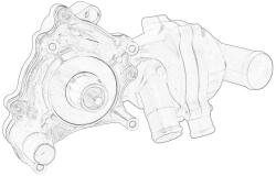 VW Pompa de Apa A4 B7 A5 A6 Allroad C6 A6 C6 A8 D3 A8 D4 Q7 Vw Touareg Transporter T4 2.5d-5.2 09.95-03.18 AUDI A5/A6 C6/Q7 (079121010D)