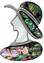  Brosa si Pandantiv din Sidef si Metal - 53 x 37 mm - ( XXL )
