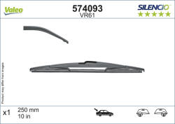 Valeo Lamela Stergator Pivotant Spate (1buc) Silencio 250mm Jeep Compass Mazda 2 Suzuki Swift V Swift Vi Toyota Auris Aygo X (VAL574093)
