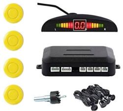 Techstar Set Senzori Parcare Auto Detector Parktronic Display Radar Monitor 4 Senzori Galben (SKU0904)